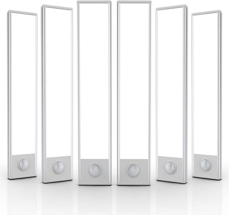 AVEVA 6 Pack Under Cabinet Lights Wireless, 32 LED Motion Sensor Light Indoor Rechargeable Magnetic Closet Lights Battery Operated, Under Counter Lights for Kitchen, Wardrobe, Hallway, Stairs - Image 1